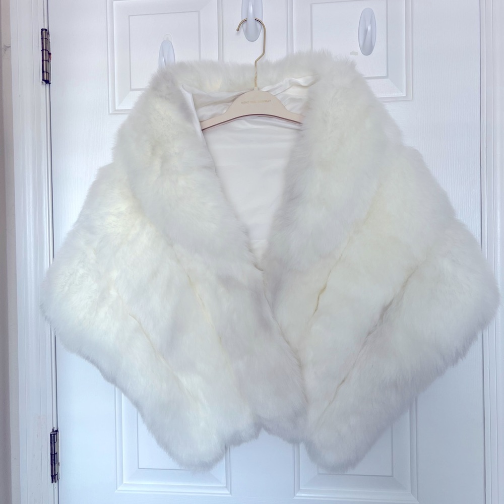 White Faux Fur Stole